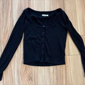 Madewell Ribbed Button Top size XS